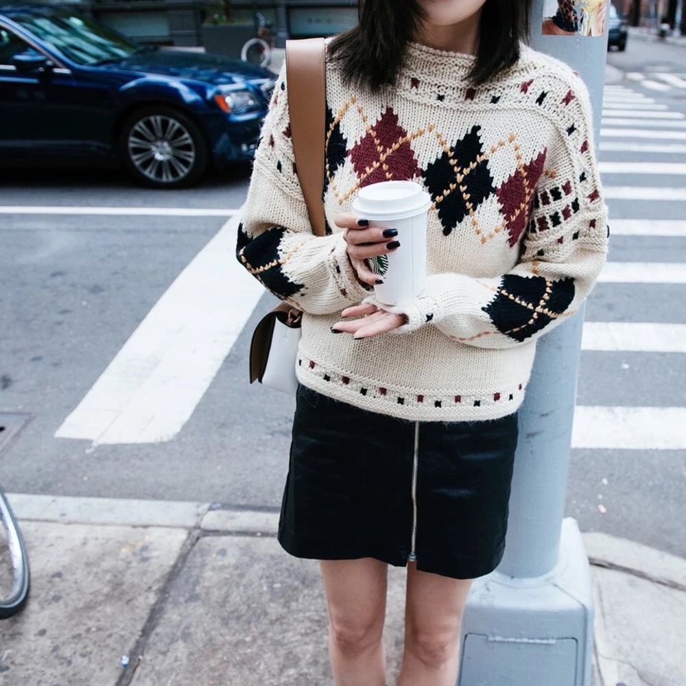 Vintage Geometric Pattern Sweater Pullover